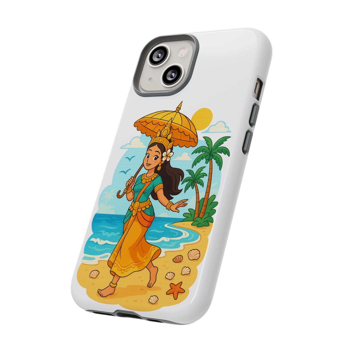 Apsara's Shoreline Grace Tough Cases, Phone Case, Protective Cover, Unique Design, Gift for Nature Lovers, Coastal Art Decor