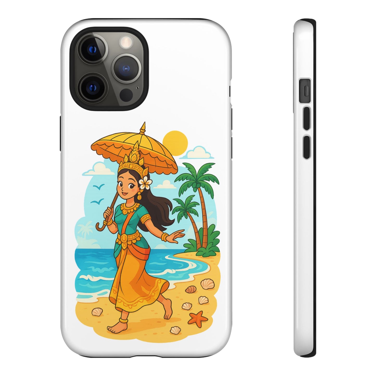 Apsara's Shoreline Grace Tough Cases, Phone Case, Protective Cover, Unique Design, Gift for Nature Lovers, Coastal Art Decor