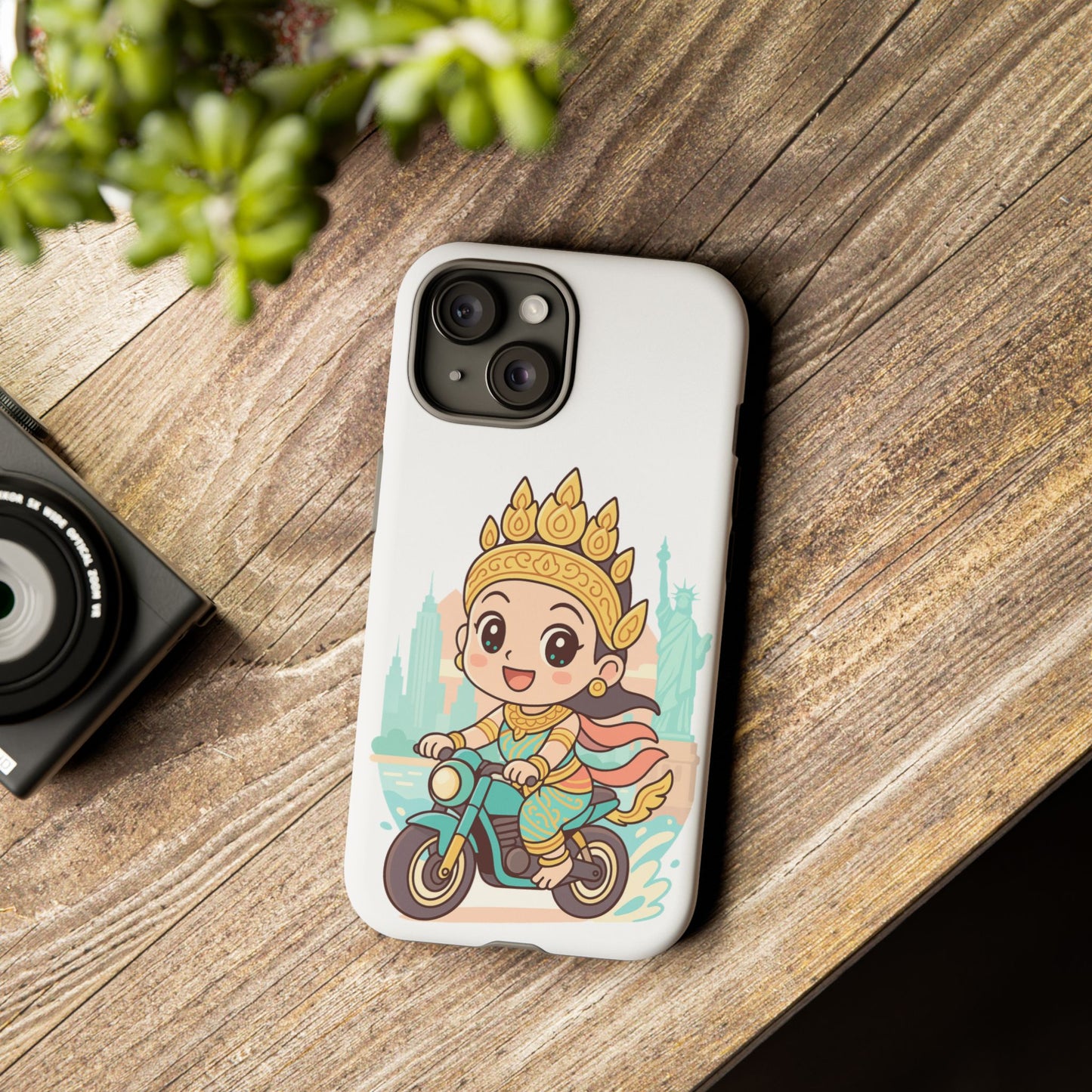 Chibi Apsara's NYC Adventure Case | Birthday Gift, Smartphone Protector, Cartoon Art, Fun Accessories, Tough Cases