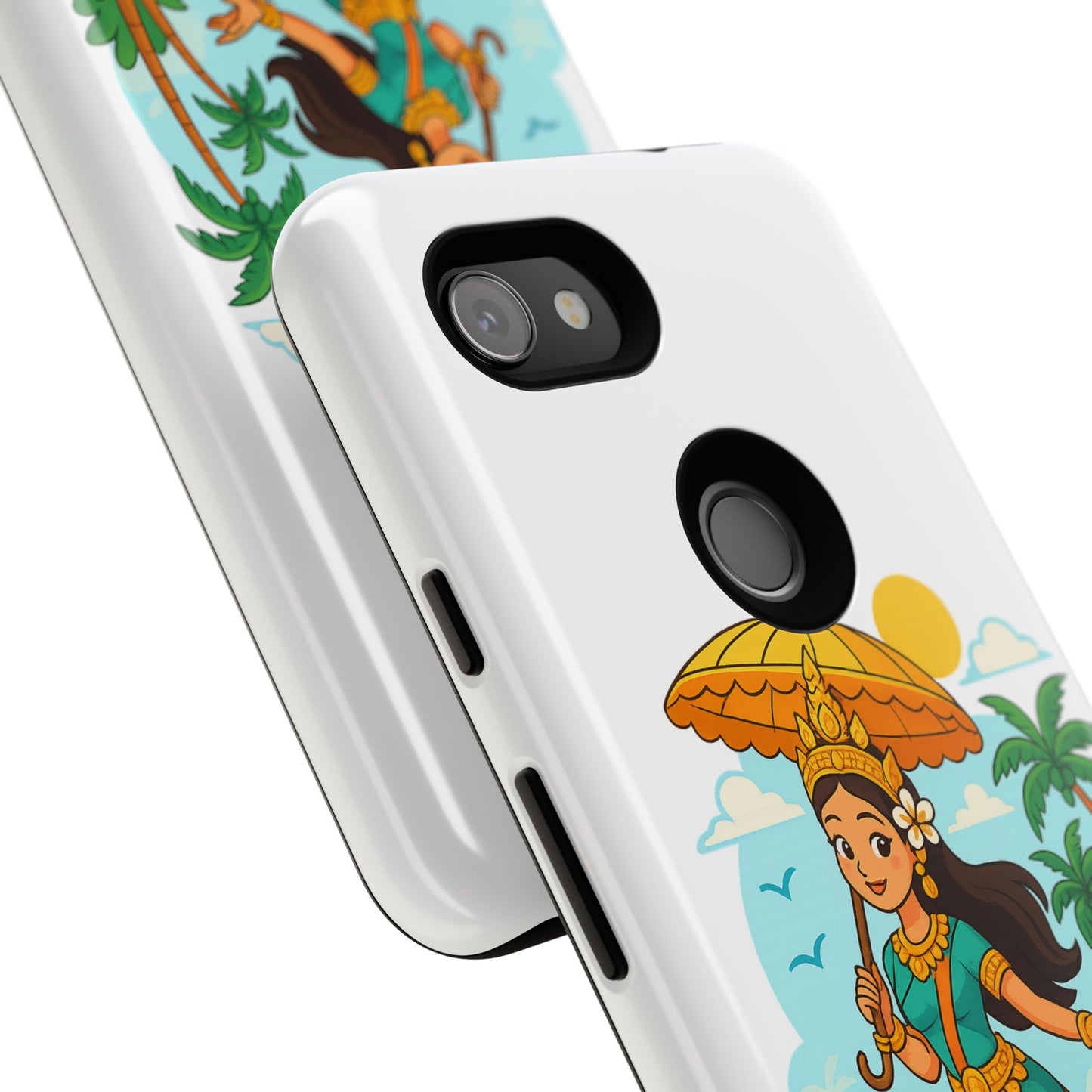 Apsara's Shoreline Grace Tough Cases, Phone Case, Protective Cover, Unique Design, Gift for Nature Lovers, Coastal Art Decor