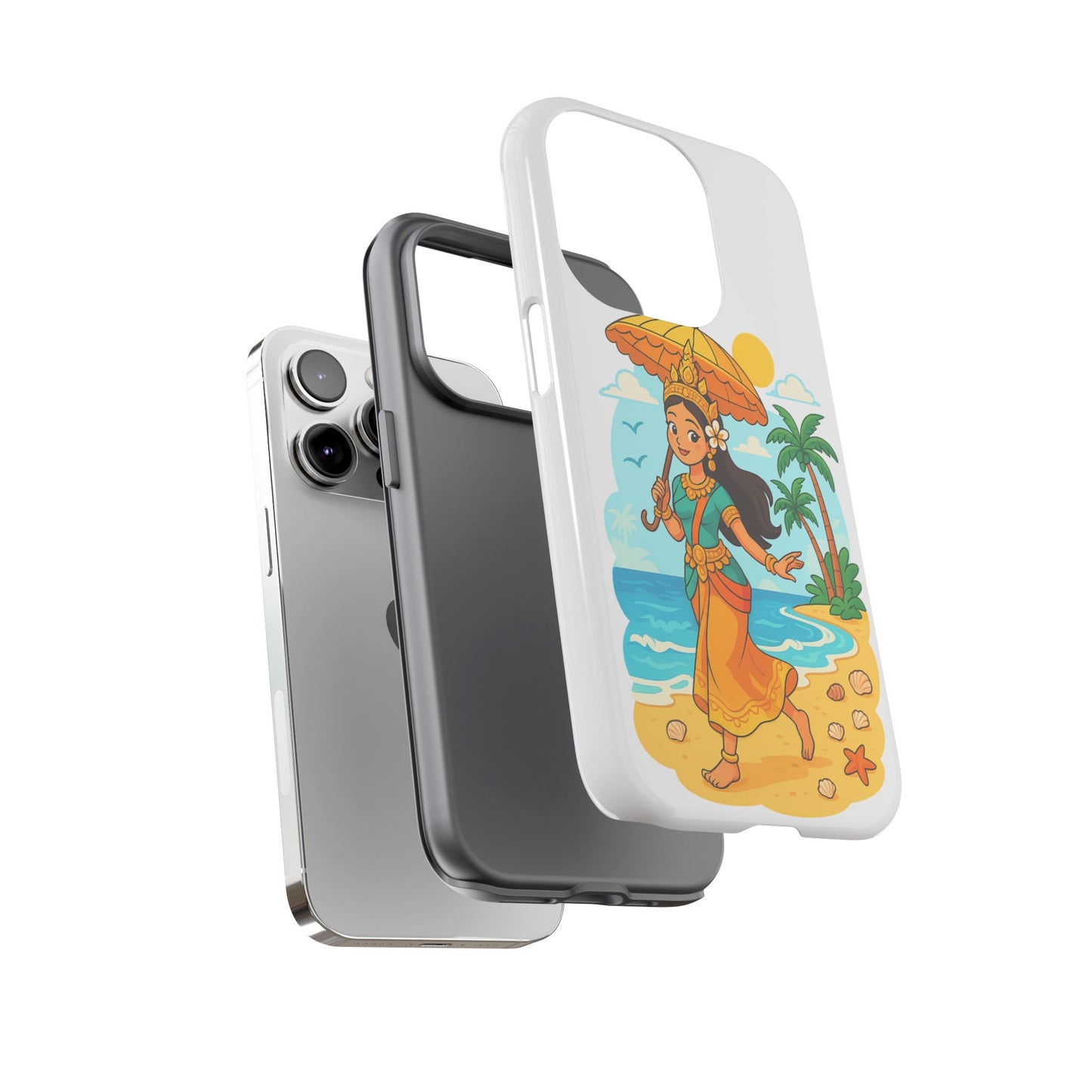 Apsara's Shoreline Grace Tough Cases, Phone Case, Protective Cover, Unique Design, Gift for Nature Lovers, Coastal Art Decor