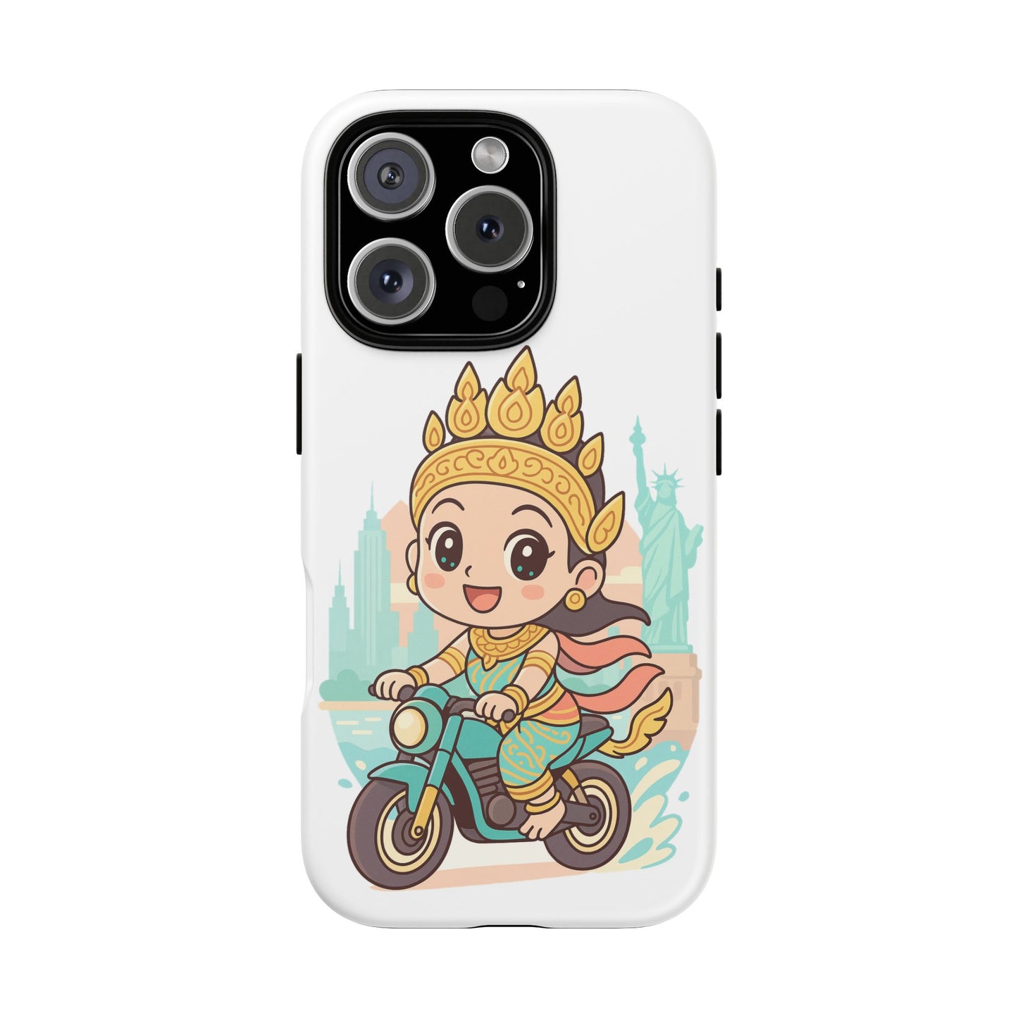 Chibi Apsara's NYC Adventure Case | Birthday Gift, Smartphone Protector, Cartoon Art, Fun Accessories, Tough Cases