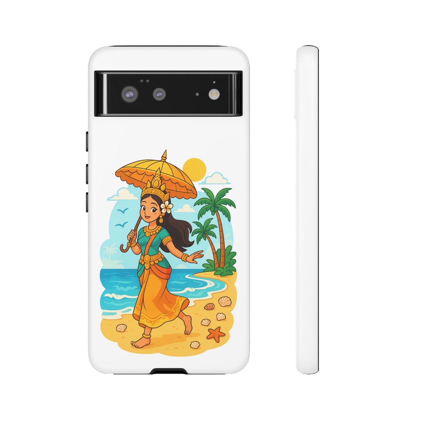 Apsara's Shoreline Grace Tough Cases, Phone Case, Protective Cover, Unique Design, Gift for Nature Lovers, Coastal Art Decor