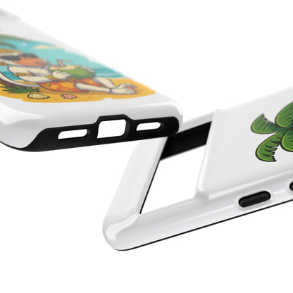 Divine Guard Hanuman Tropical Phone Case, Fun Coconut Drink, Summer Beach Vibes, Gifts for Animal Lovers, Travel Accessory