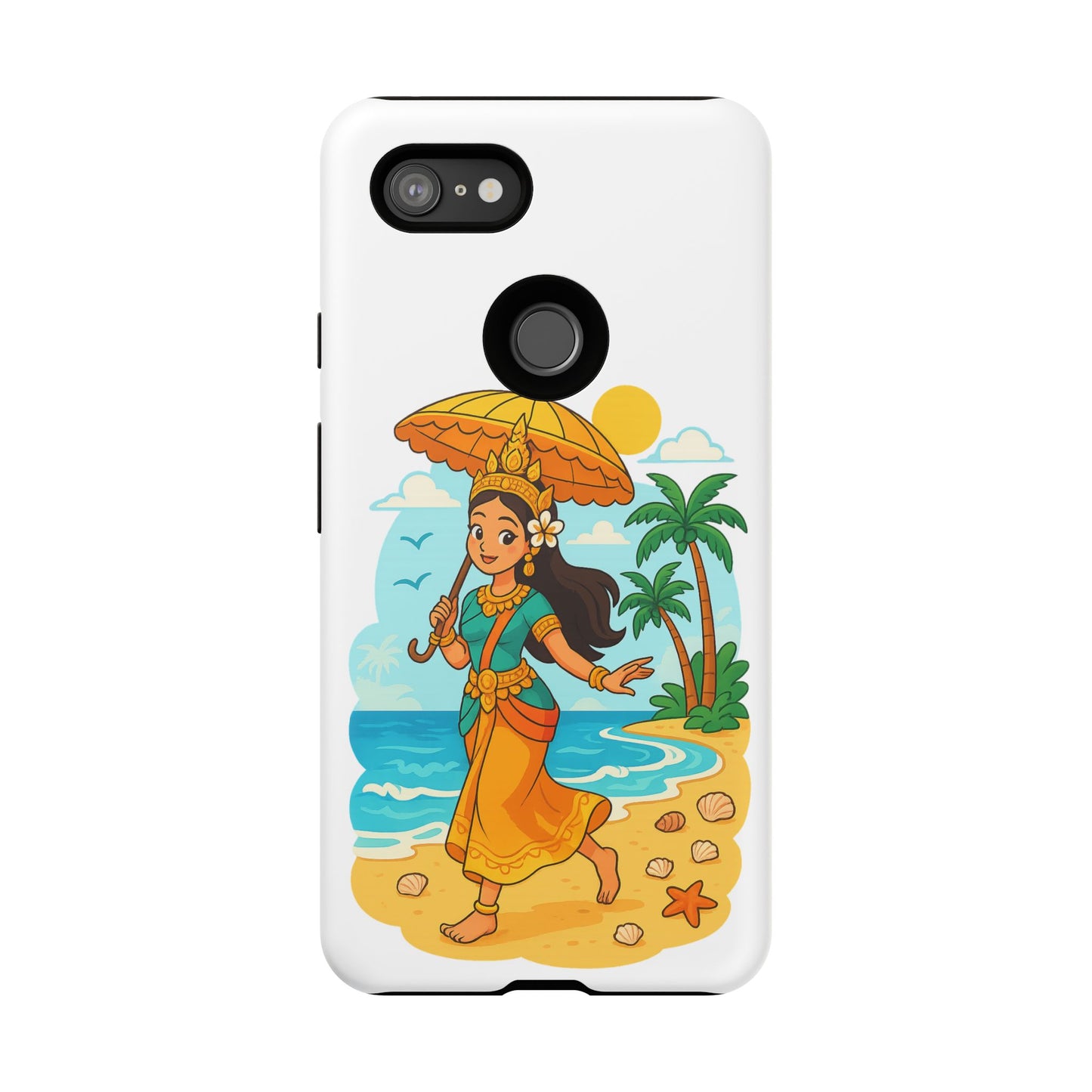 Apsara's Shoreline Grace Tough Cases, Phone Case, Protective Cover, Unique Design, Gift for Nature Lovers, Coastal Art Decor