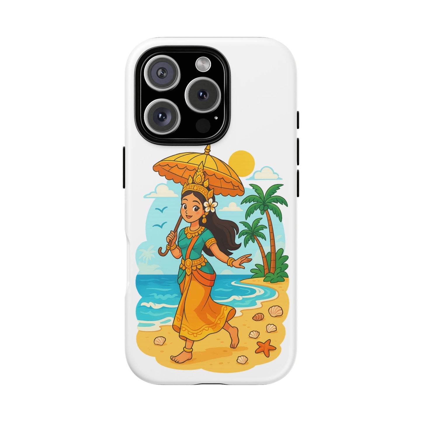 Apsara's Shoreline Grace Tough Cases, Phone Case, Protective Cover, Unique Design, Gift for Nature Lovers, Coastal Art Decor