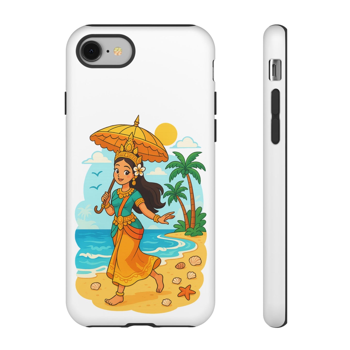 Apsara's Shoreline Grace Tough Cases, Phone Case, Protective Cover, Unique Design, Gift for Nature Lovers, Coastal Art Decor