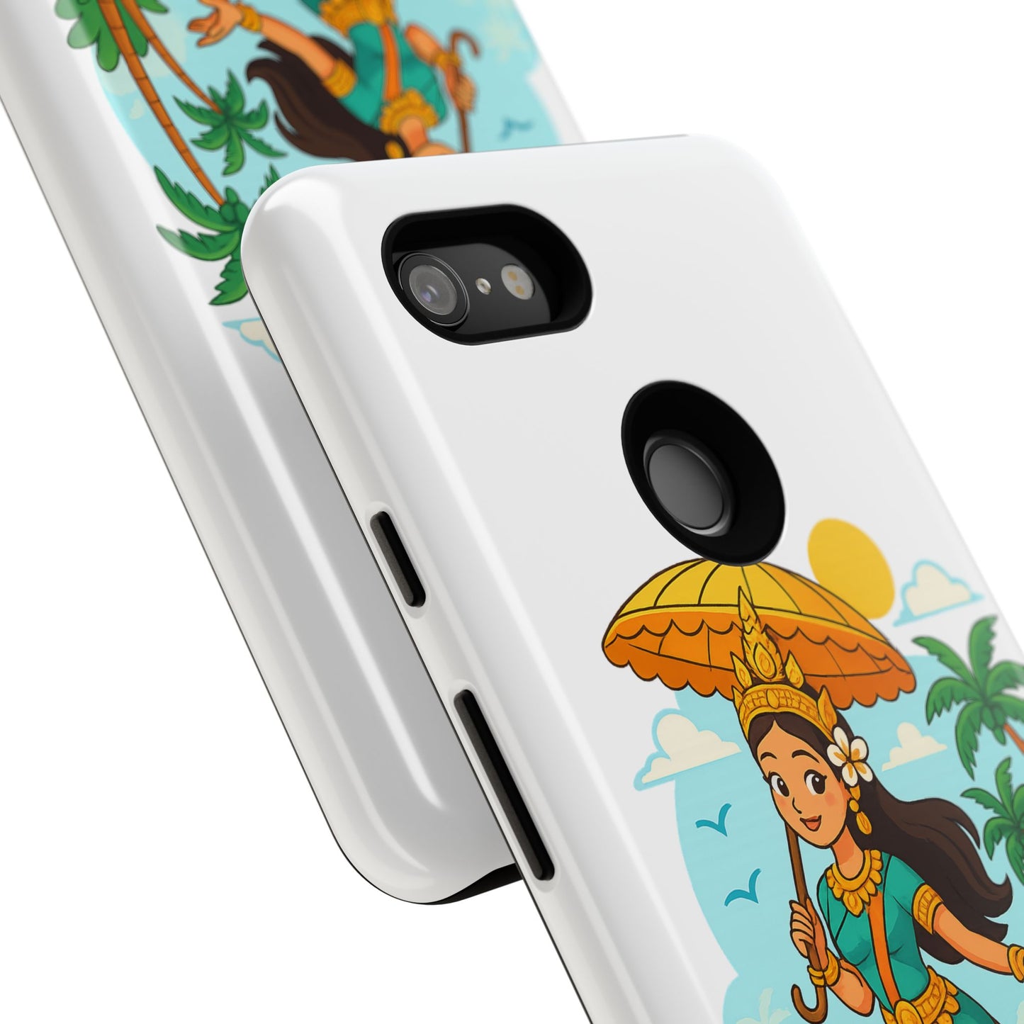 Apsara's Shoreline Grace Tough Cases, Phone Case, Protective Cover, Unique Design, Gift for Nature Lovers, Coastal Art Decor