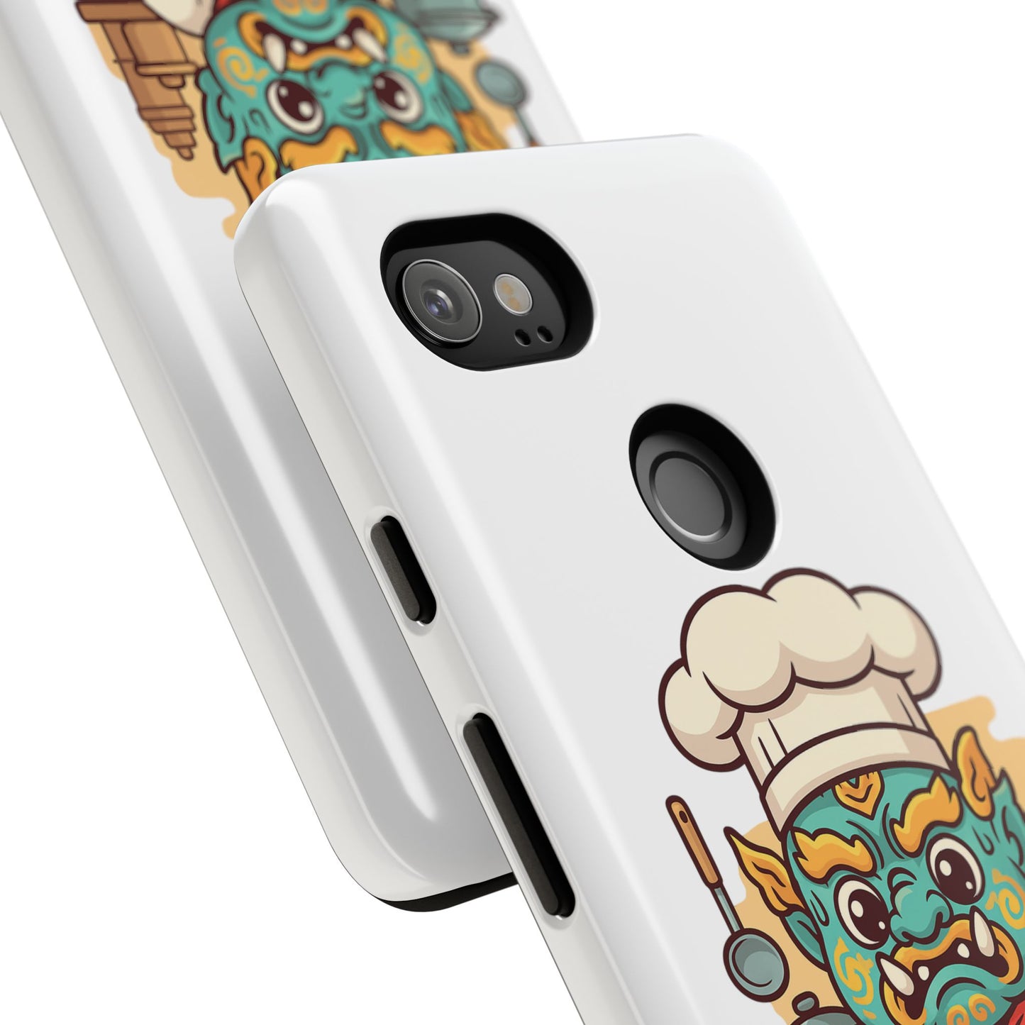 Yeak Chef Phone Case, Tough Khmer Cover, Num Banh Chok Art, Cute Monster Chef Phone Case - Adorable Cooking Gift