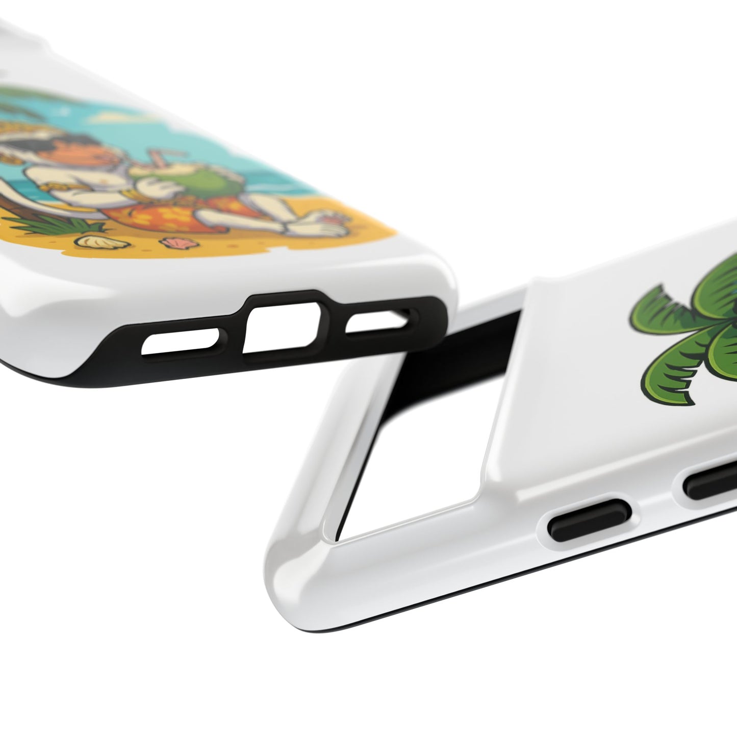 Divine Guard Hanuman Tropical Phone Case, Fun Coconut Drink, Summer Beach Vibes, Gifts for Animal Lovers, Travel Accessory