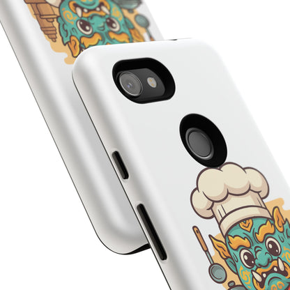 Yeak Chef Phone Case, Tough Khmer Cover, Num Banh Chok Art, Cute Monster Chef Phone Case - Adorable Cooking Gift
