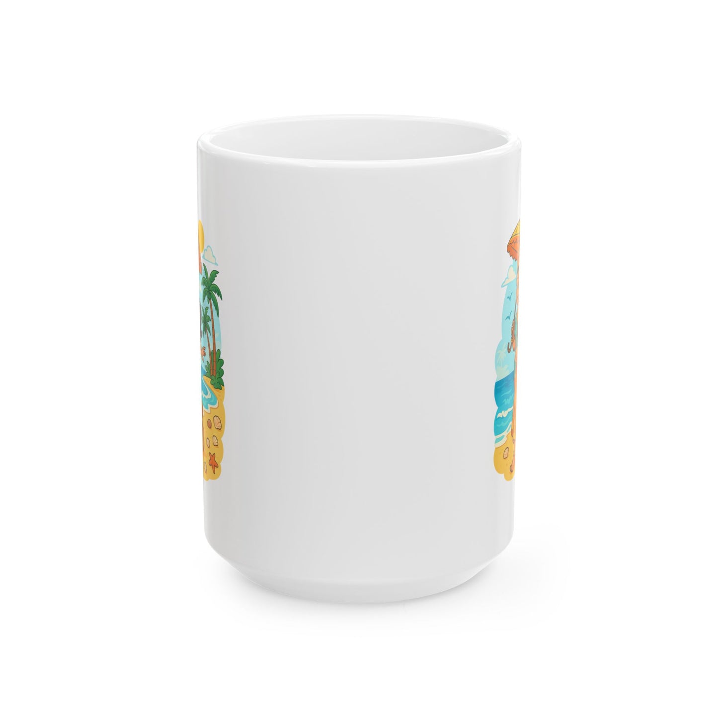 Apsara's Shoreline Grace Ceramic - Mug Perfect for Coffee Lovers, Beach Enthusiasts, Ideal Gift for Holidays, Birthdays, Family Gatherings