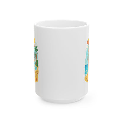 Apsara's Shoreline Grace Ceramic - Mug Perfect for Coffee Lovers, Beach Enthusiasts, Ideal Gift for Holidays, Birthdays, Family Gatherings
