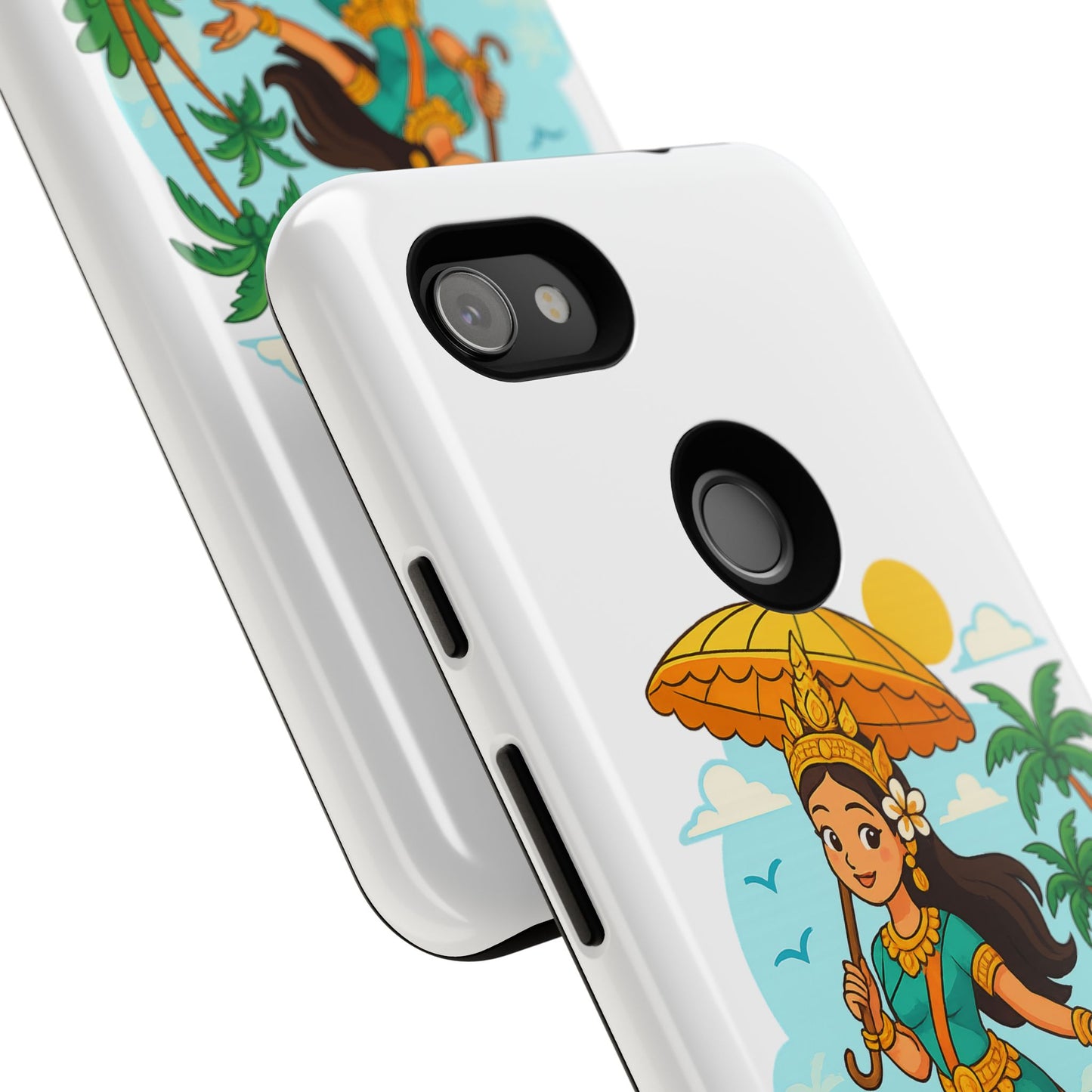 Apsara's Shoreline Grace Tough Cases, Phone Case, Protective Cover, Unique Design, Gift for Nature Lovers, Coastal Art Decor