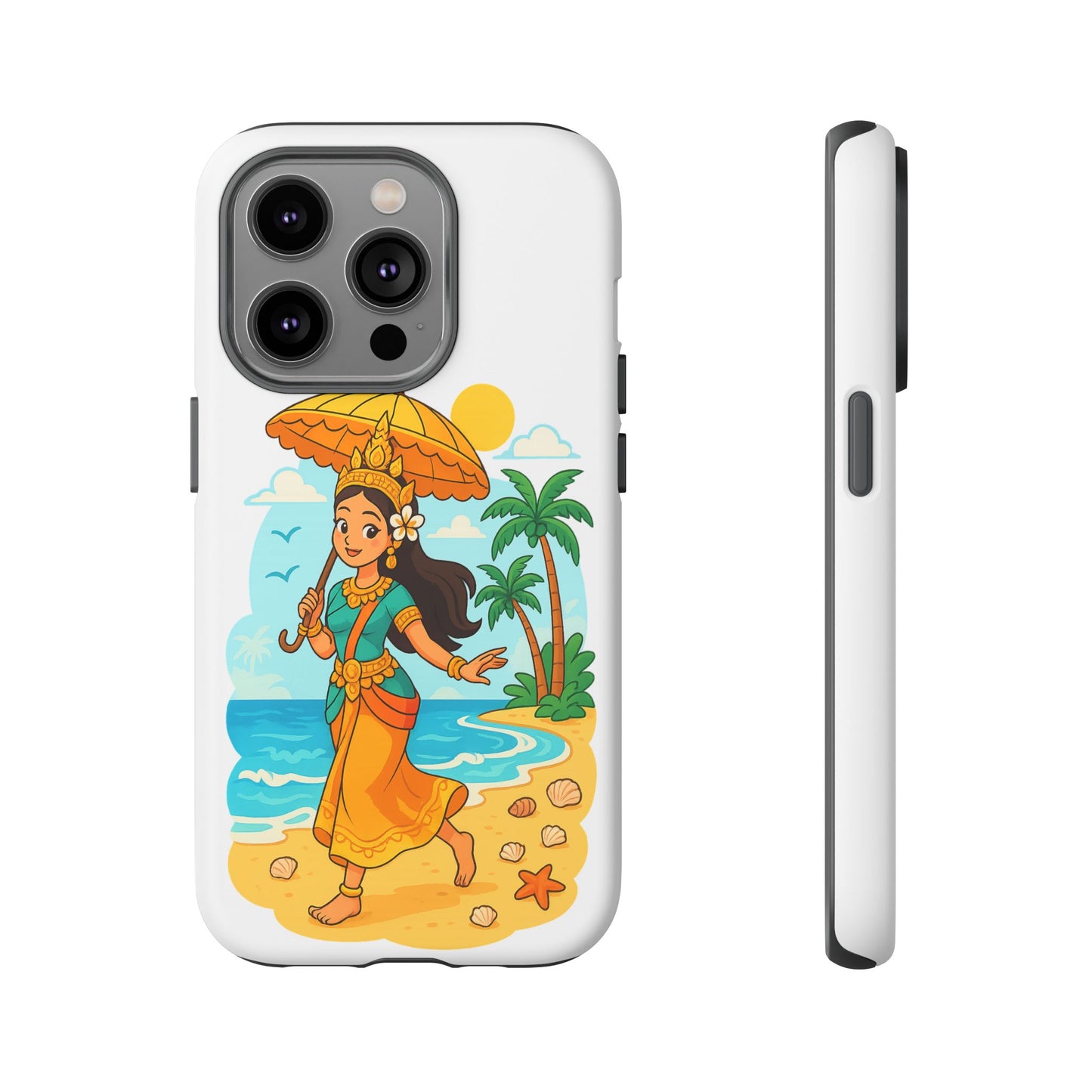 Apsara's Shoreline Grace Tough Cases, Phone Case, Protective Cover, Unique Design, Gift for Nature Lovers, Coastal Art Decor