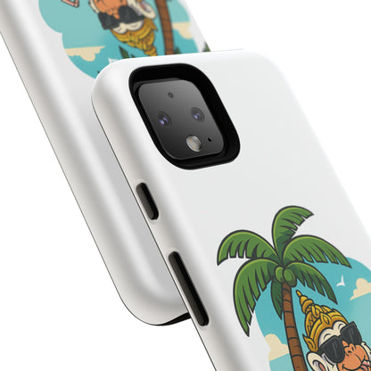 Divine Guard Hanuman Tropical Phone Case, Fun Coconut Drink, Summer Beach Vibes, Gifts for Animal Lovers, Travel Accessory