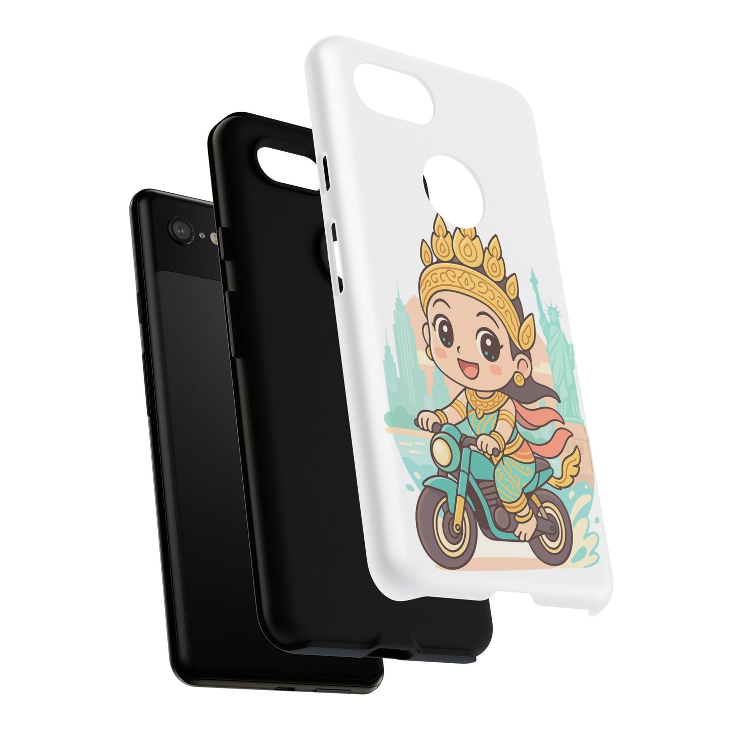 Chibi Apsara's NYC Adventure Case | Birthday Gift, Smartphone Protector, Cartoon Art, Fun Accessories, Tough Cases