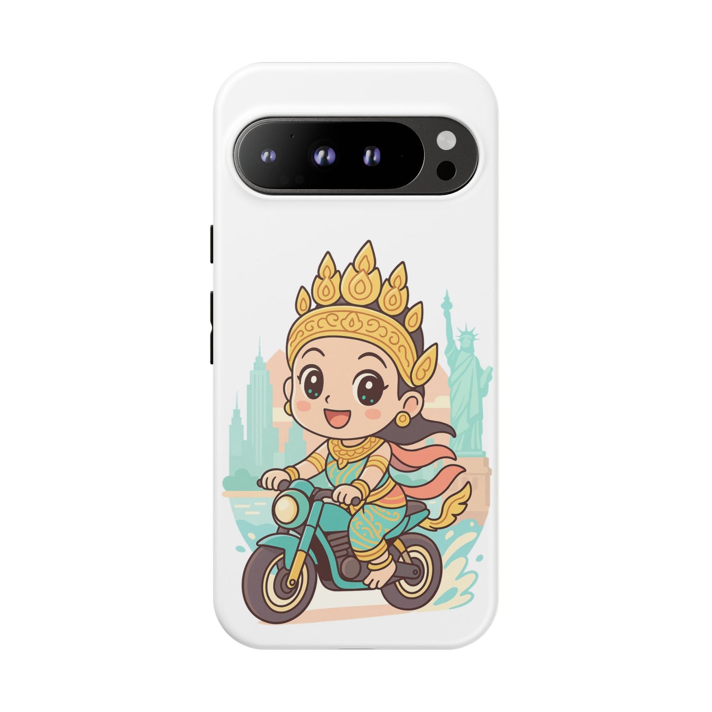 Chibi Apsara's NYC Adventure Case | Birthday Gift, Smartphone Protector, Cartoon Art, Fun Accessories, Tough Cases