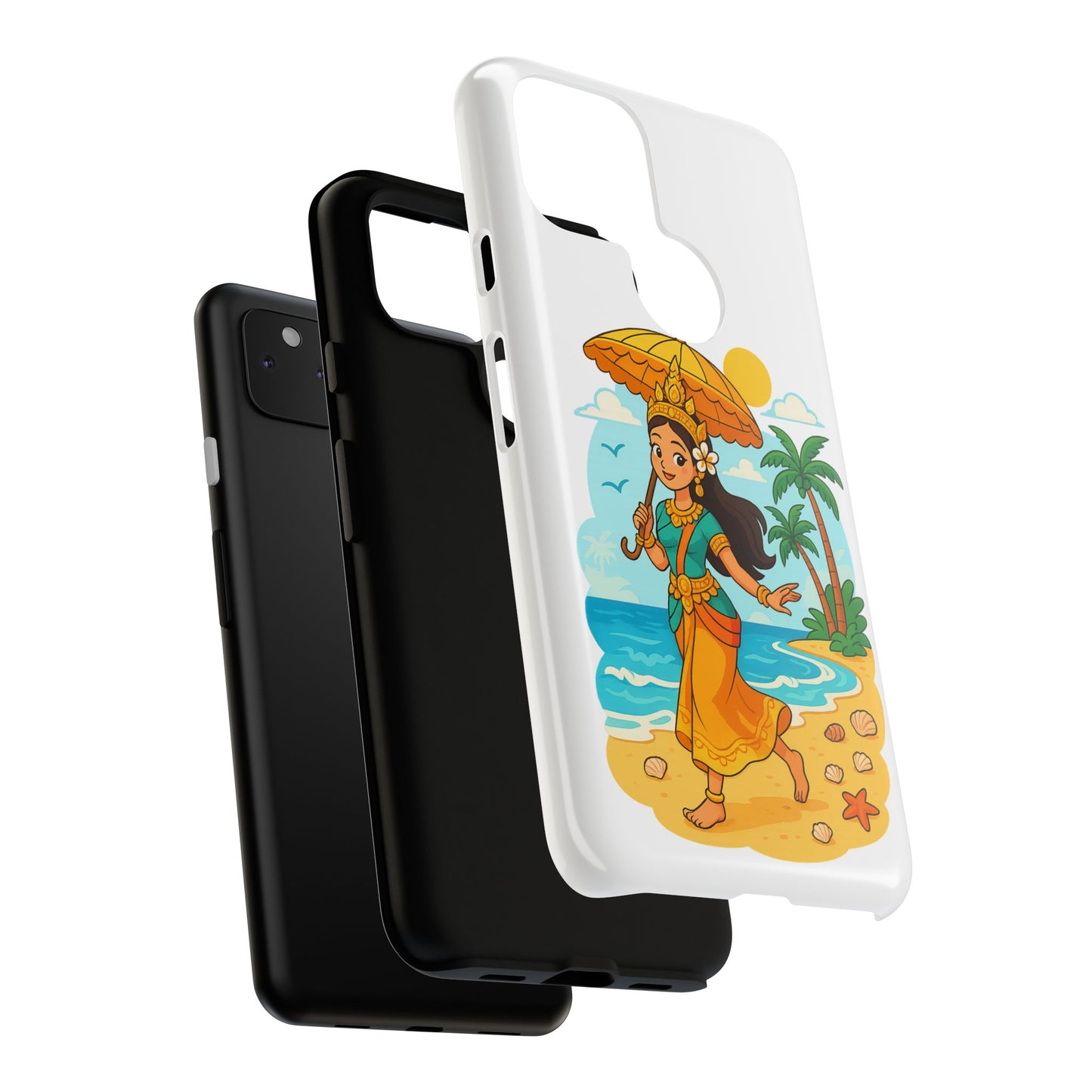 Apsara's Shoreline Grace Tough Cases, Phone Case, Protective Cover, Unique Design, Gift for Nature Lovers, Coastal Art Decor