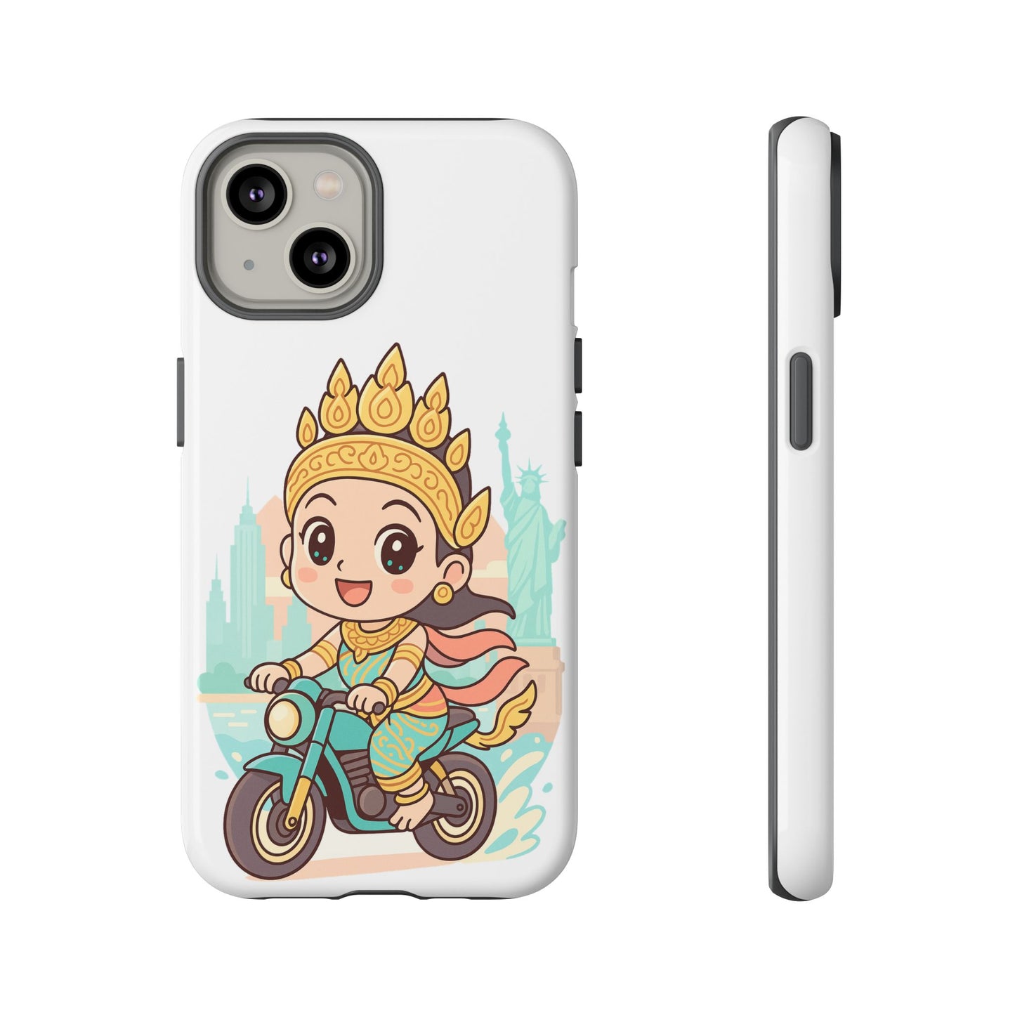 Chibi Apsara's NYC Adventure Case | Birthday Gift, Smartphone Protector, Cartoon Art, Fun Accessories, Tough Cases