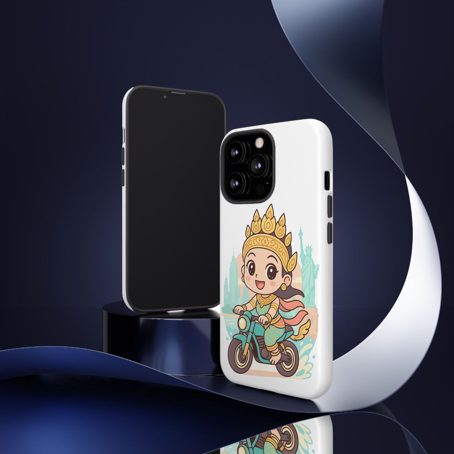 Chibi Apsara's NYC Adventure Case | Birthday Gift, Smartphone Protector, Cartoon Art, Fun Accessories, Tough Cases