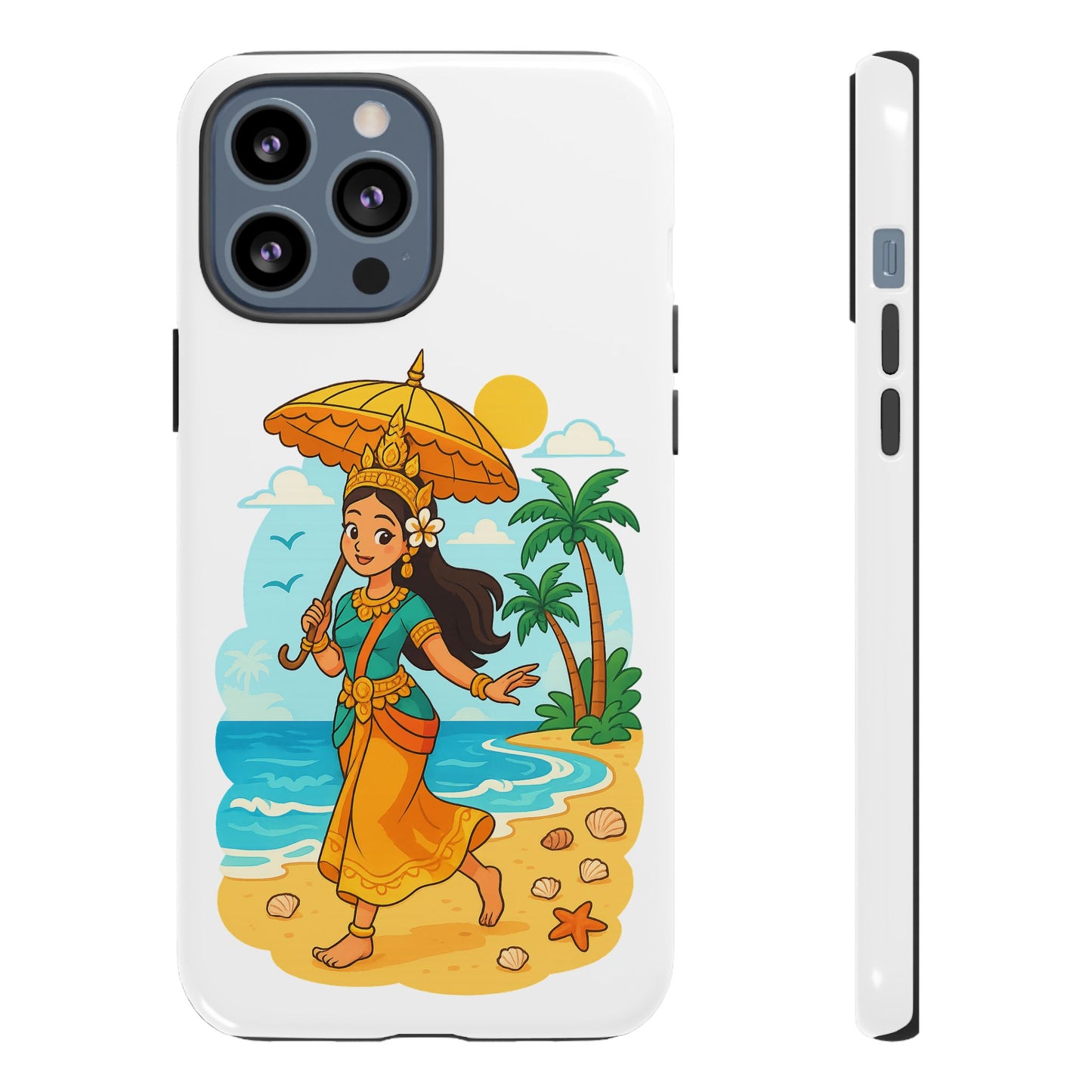 Apsara's Shoreline Grace Tough Cases, Phone Case, Protective Cover, Unique Design, Gift for Nature Lovers, Coastal Art Decor