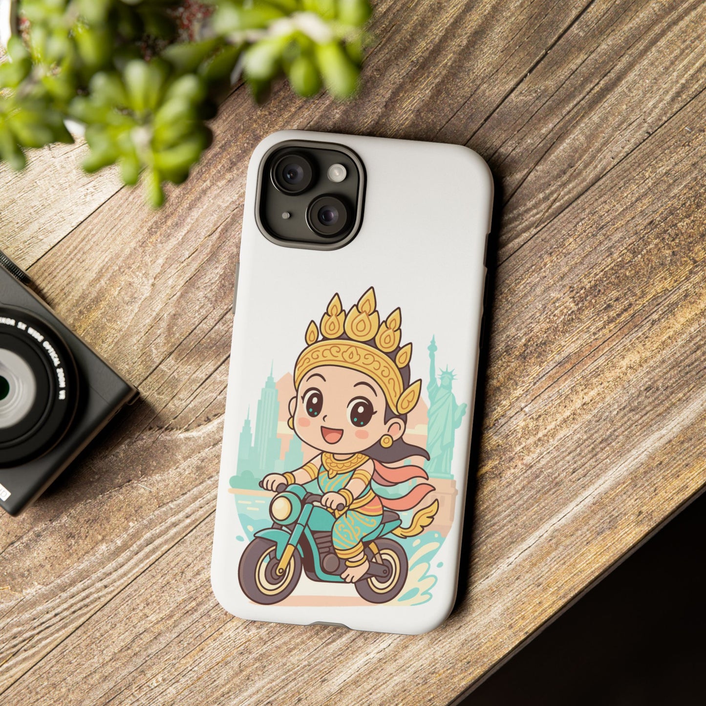 Chibi Apsara's NYC Adventure Case | Birthday Gift, Smartphone Protector, Cartoon Art, Fun Accessories, Tough Cases