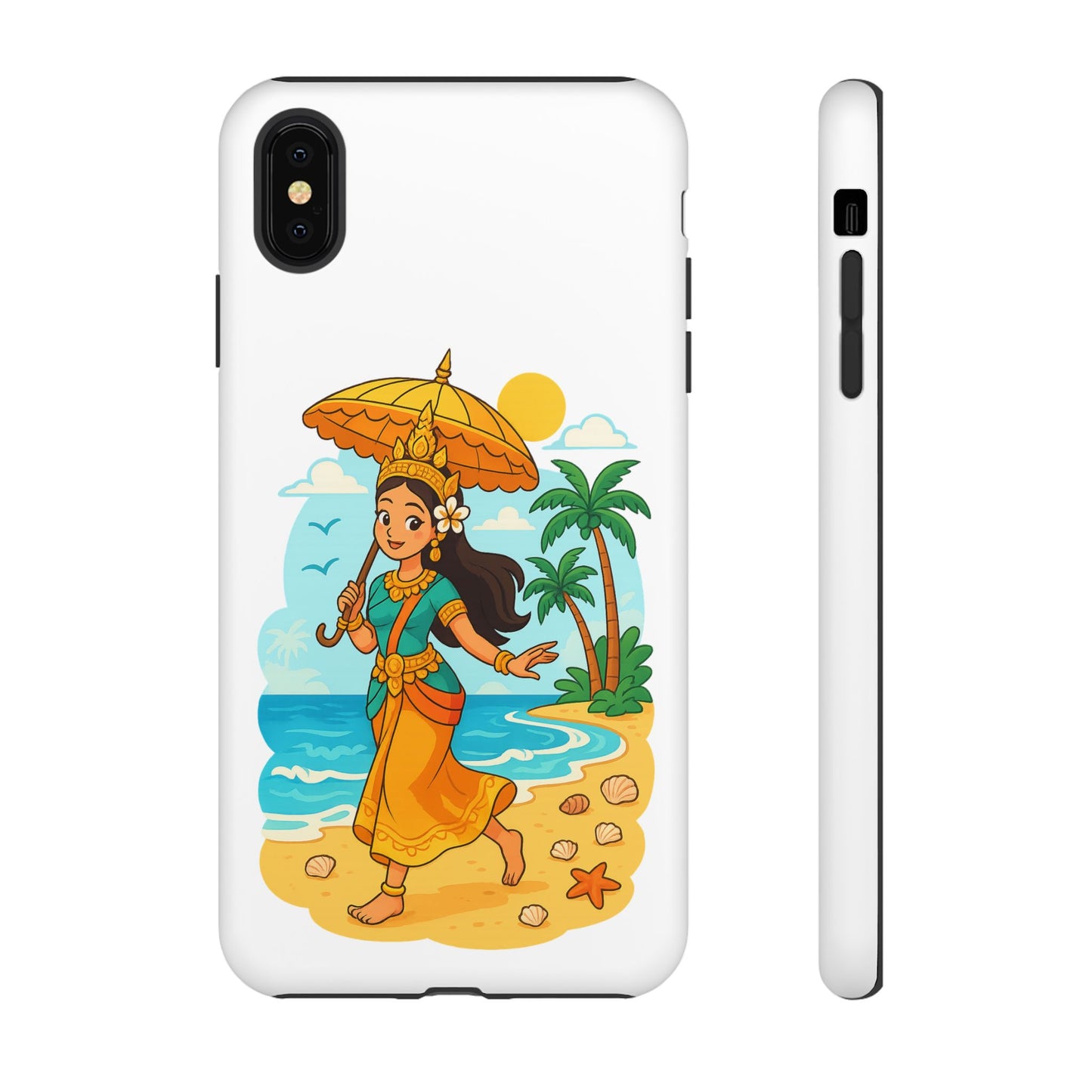 Apsara's Shoreline Grace Tough Cases, Phone Case, Protective Cover, Unique Design, Gift for Nature Lovers, Coastal Art Decor