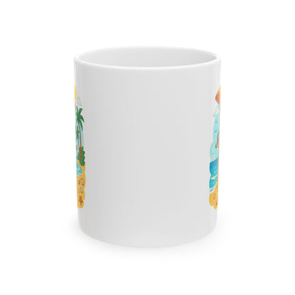 Apsara's Shoreline Grace Ceramic - Mug Perfect for Coffee Lovers, Beach Enthusiasts, Ideal Gift for Holidays, Birthdays, Family Gatherings