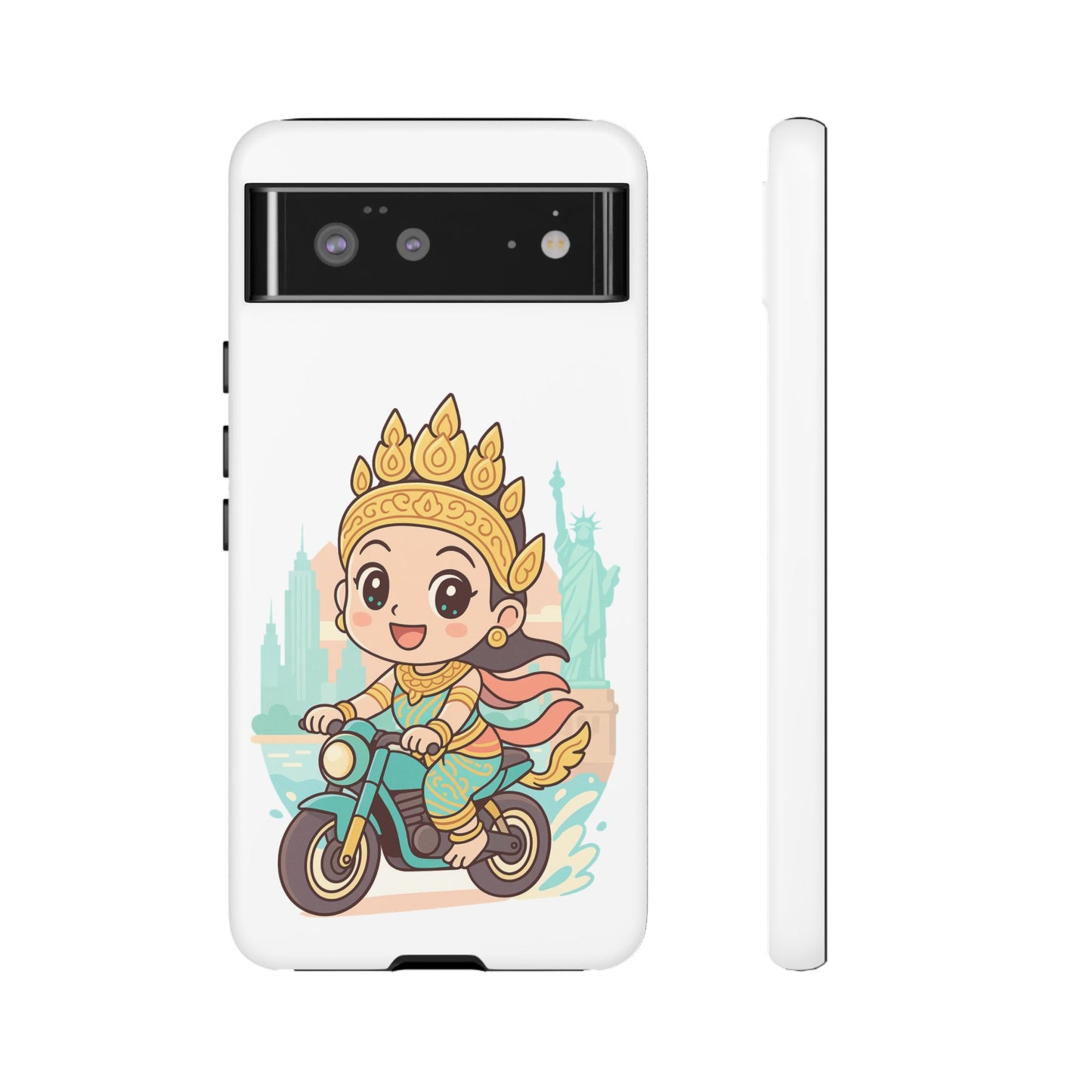 Chibi Apsara's NYC Adventure Case | Birthday Gift, Smartphone Protector, Cartoon Art, Fun Accessories, Tough Cases
