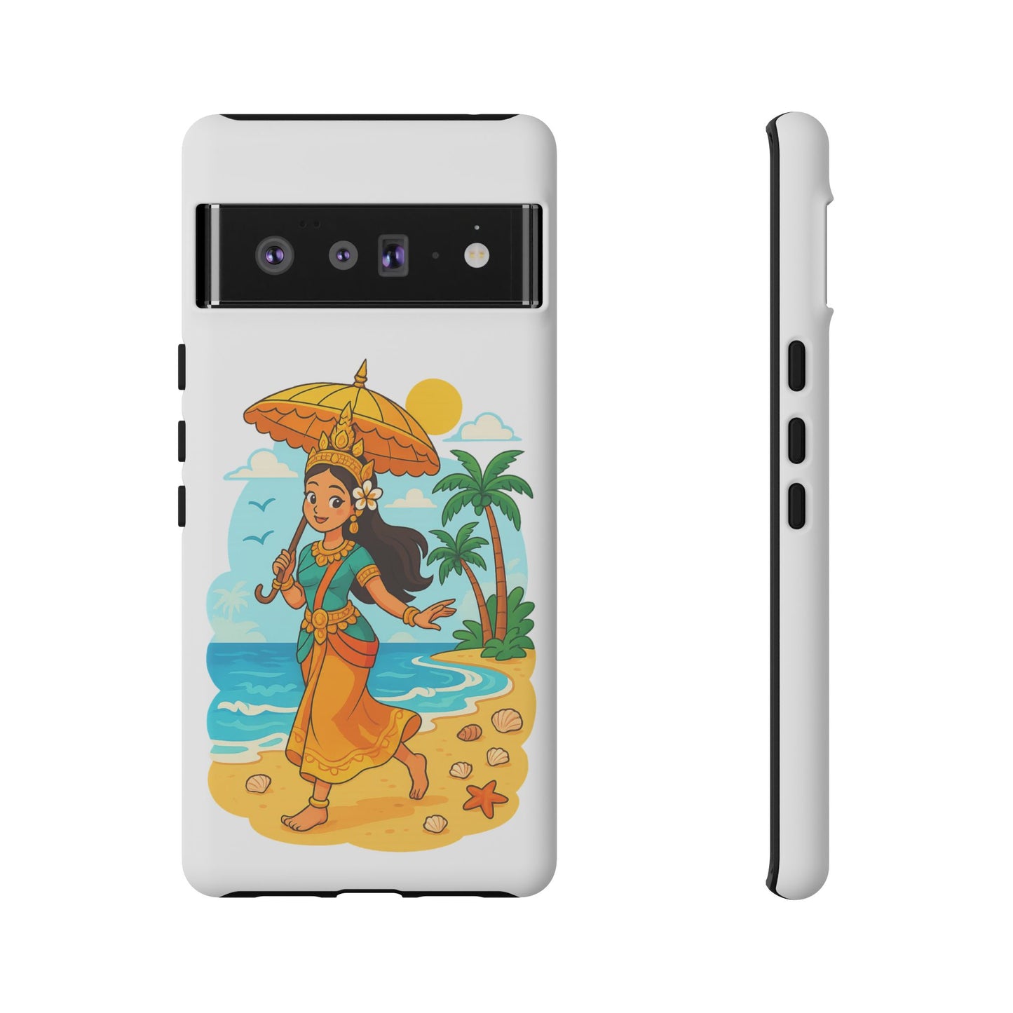 Apsara's Shoreline Grace Tough Cases, Phone Case, Protective Cover, Unique Design, Gift for Nature Lovers, Coastal Art Decor