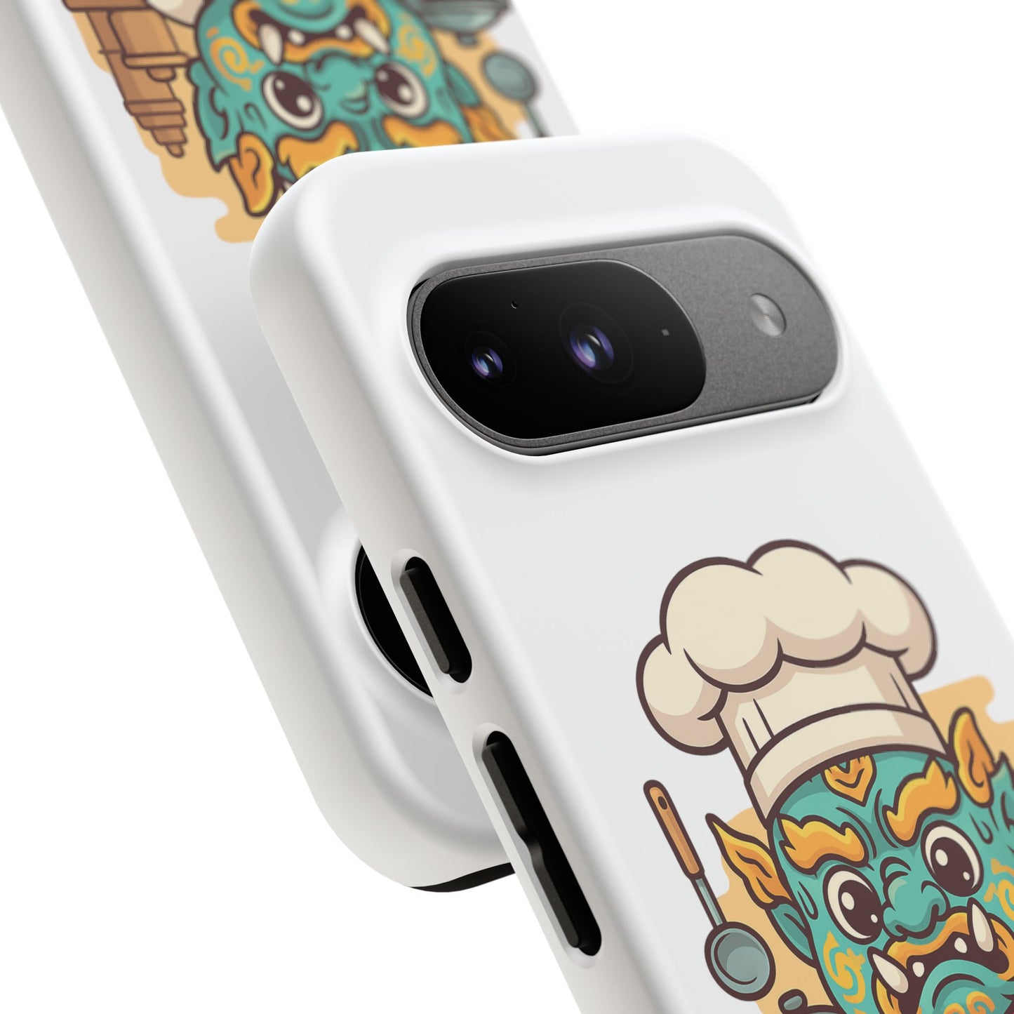 Yeak Chef Phone Case, Tough Khmer Cover, Num Banh Chok Art, Cute Monster Chef Phone Case - Adorable Cooking Gift