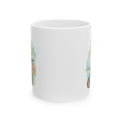 Apsara's Urban Fuel Ceramic Mug - Perfect for Cat Lovers, Gift for Birthdays, Coffee Lovers, Cozy Mornings, Cute Kitchen Decor