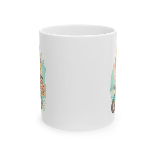 Apsara's Urban Fuel Ceramic Mug - Perfect for Cat Lovers, Gift for Birthdays, Coffee Lovers, Cozy Mornings, Cute Kitchen Decor