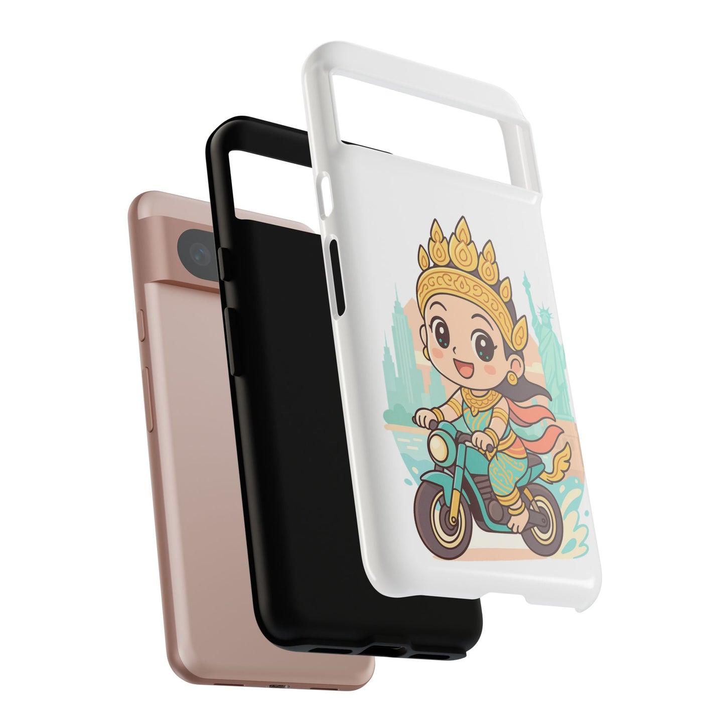 Chibi Apsara's NYC Adventure Case | Birthday Gift, Smartphone Protector, Cartoon Art, Fun Accessories, Tough Cases