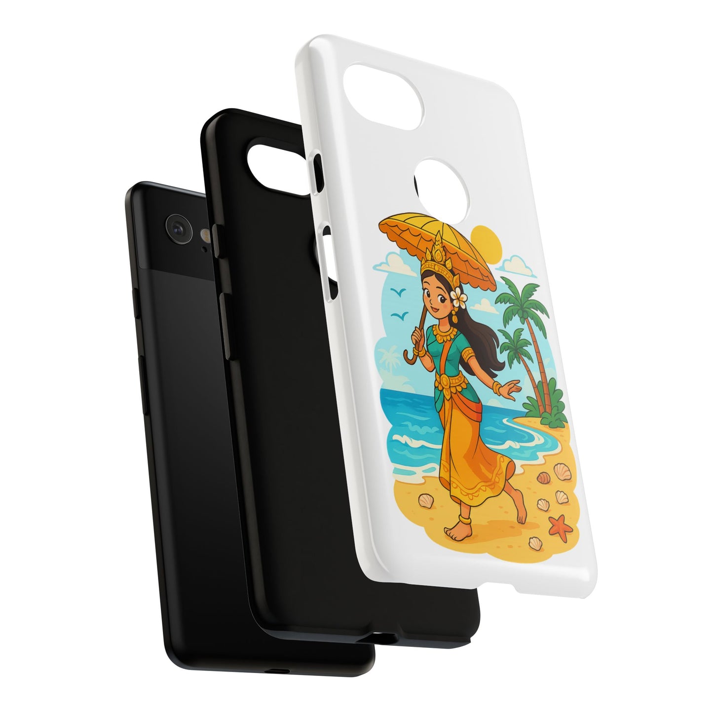 Apsara's Shoreline Grace Tough Cases, Phone Case, Protective Cover, Unique Design, Gift for Nature Lovers, Coastal Art Decor